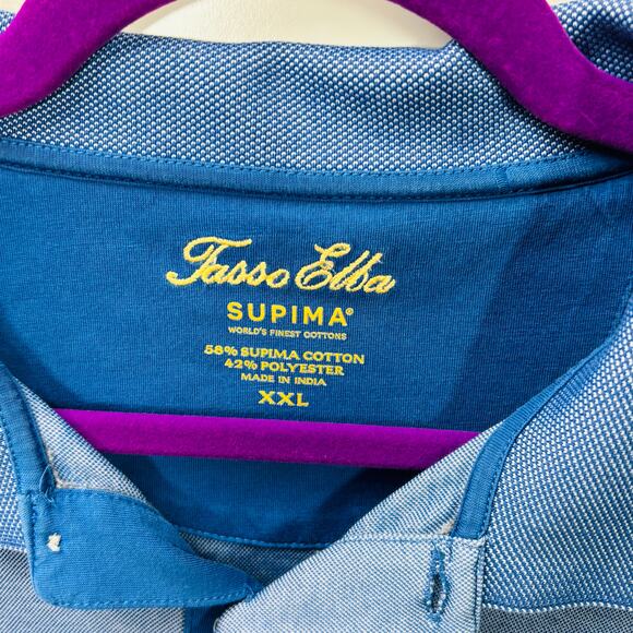 Tasso Elba
Men's Supima® Blend Cotton Polo Blue XXL 0301 - Picture 3 of 5